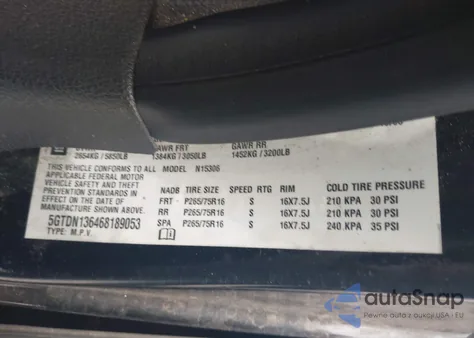 2006 Hummer H3 Suv из США, поврежденный, VIN 5GTDN136468189053